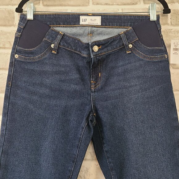 GAP Side Panel Maternity Blue Jeans NEW 30 / 10 Women - Picture 3 of 8